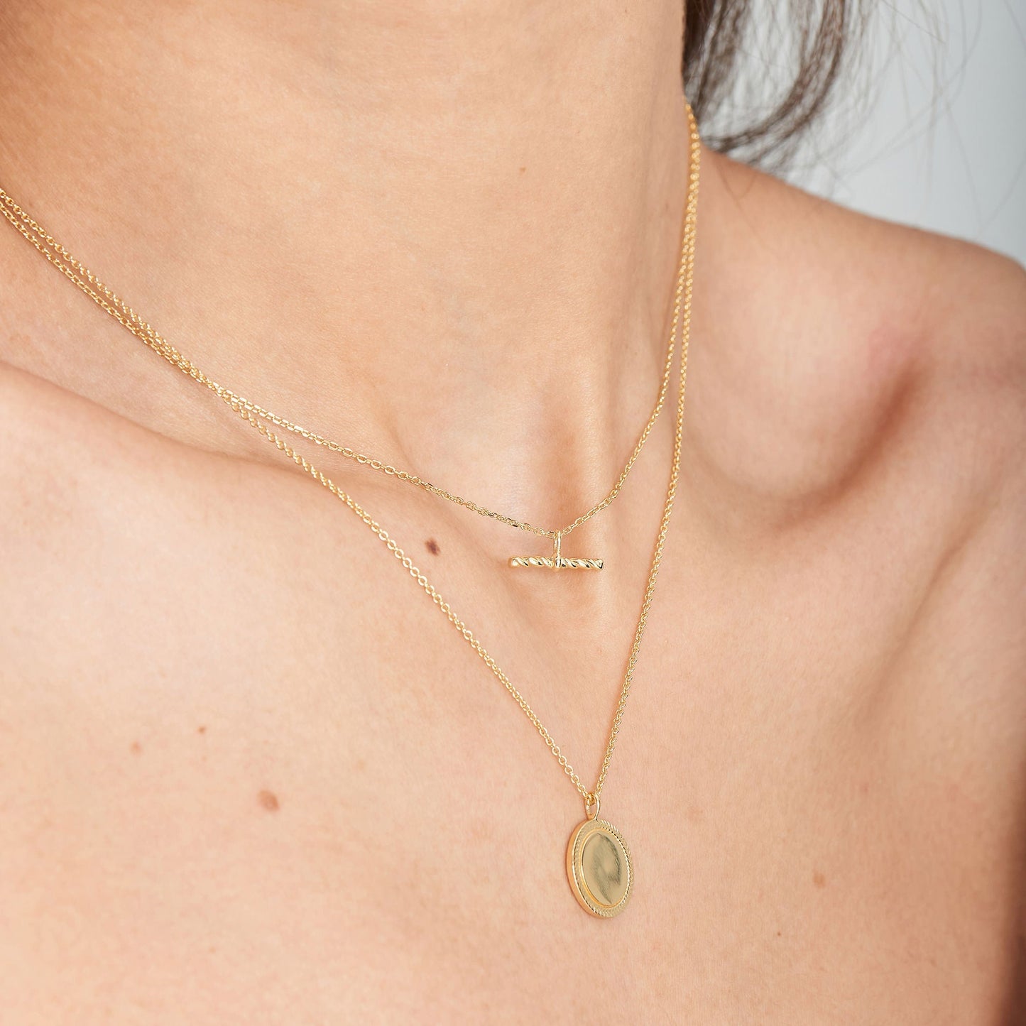 Ania Haie Gold Rope T-Bar Necklace