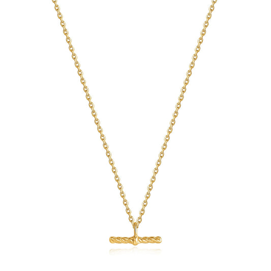 Ania Haie Gold Rope T-Bar Necklace