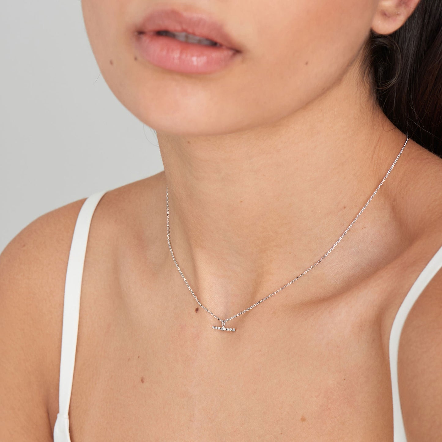 Ania Haie Silver Rope T-Bar Necklace