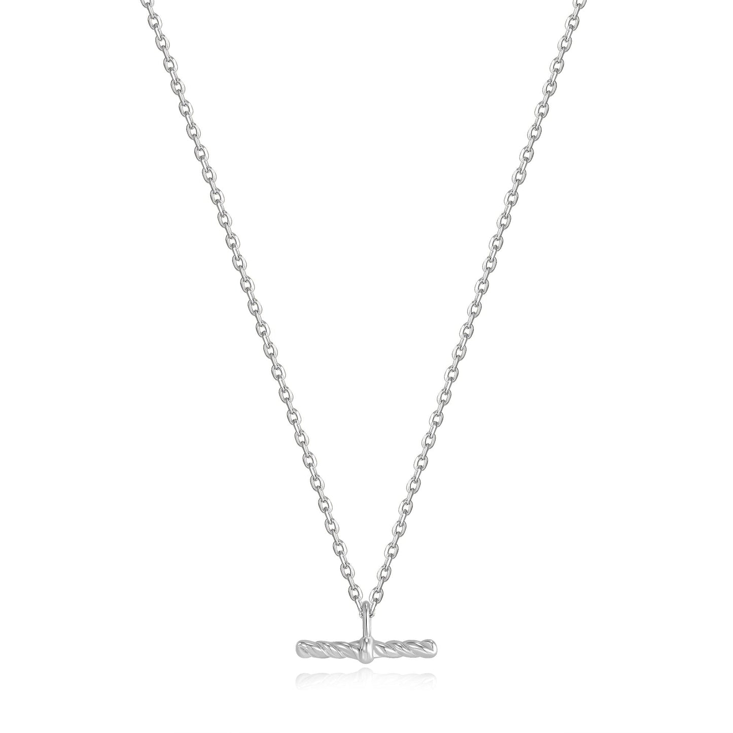 Ania Haie Silver Rope T-Bar Necklace