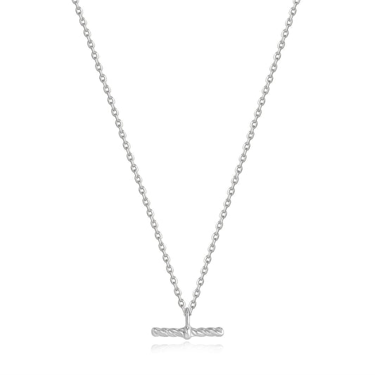 Ania Haie Silver Rope T-Bar Necklace