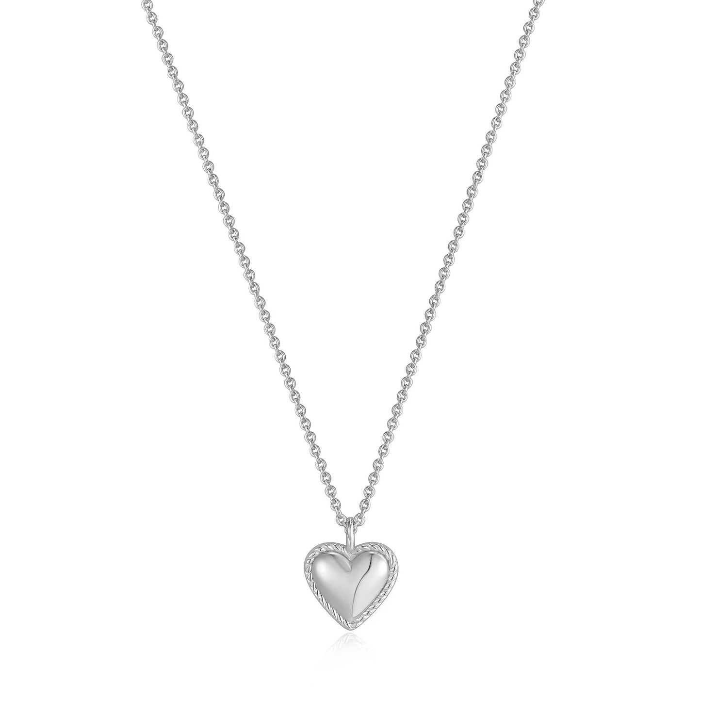 Ania Haie Silver Rope Heart Pendant Necklace