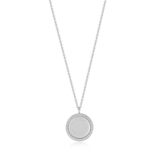 Ania Haie Silver Rope Disc Necklace