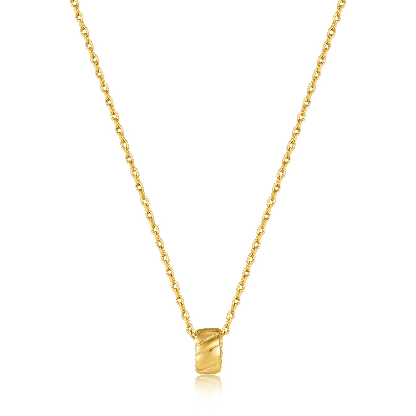 Ania Haie Gold Smooth Twist Pendant Necklace