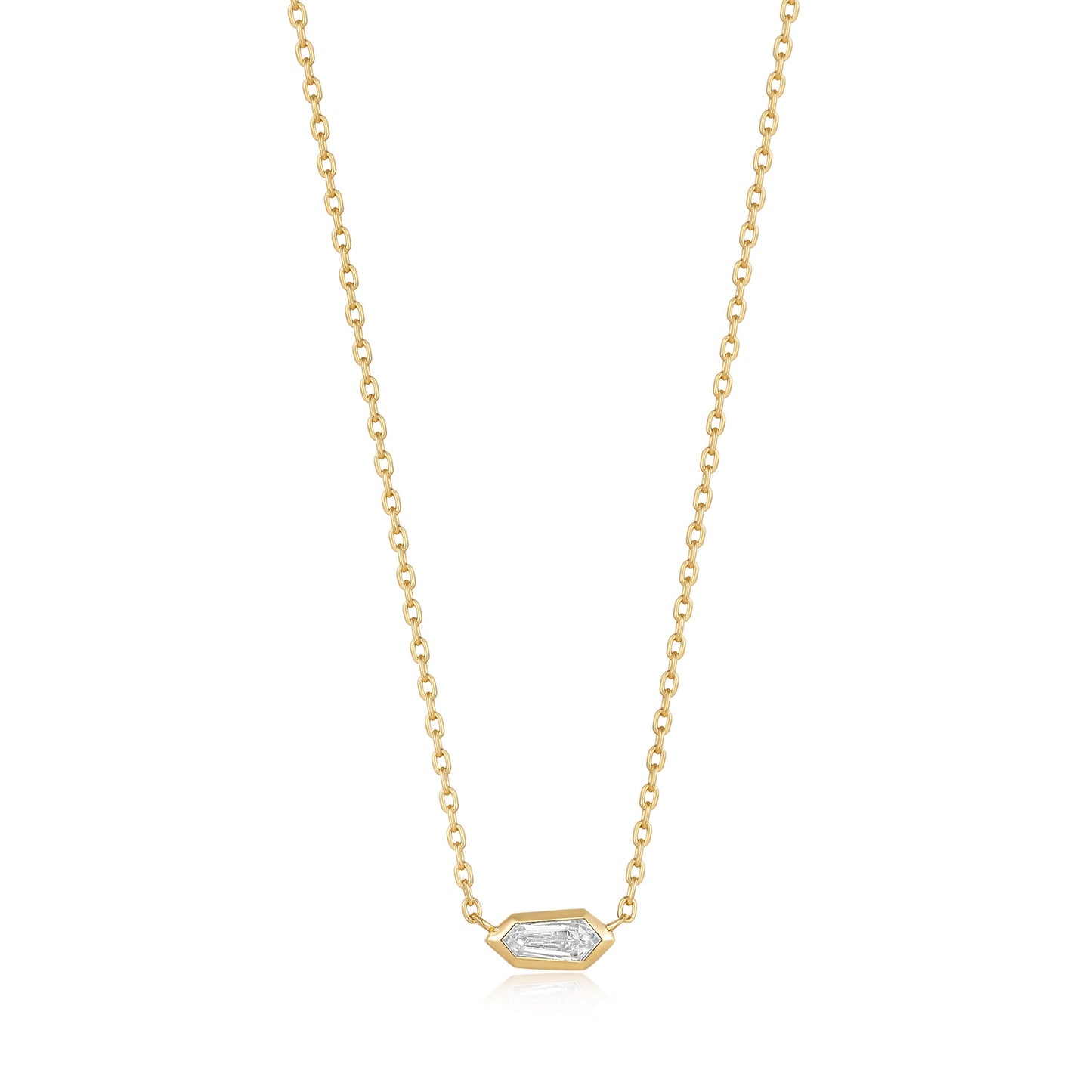 Ania Haie Gold Sparkle Emblem Chain Necklace