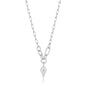 Ania Haie Silver Sparkle Drop Pendant Chunky Chain Necklace