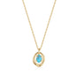 Ania Haie Gold Turquoise Wave Circle Pendant Necklace