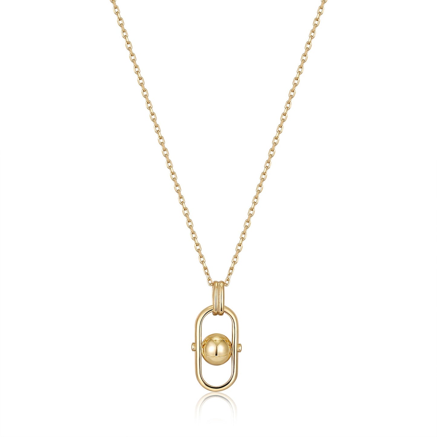 Ania Haie Gold Orb Link Drop Pendant Necklace