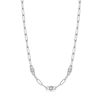 Ania Haie Silver Orb Link Chunky Chain Necklace