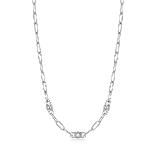 Ania Haie Silver Orb Link Chunky Chain Necklace