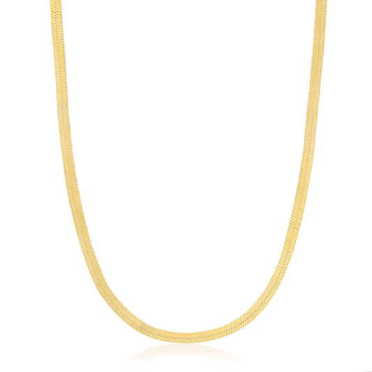 Ania Haie Gold Flat Snake Chain Necklace