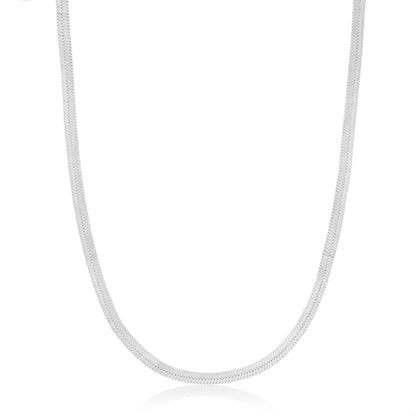 Ania Haie Silver Flat Snake Chain Necklace