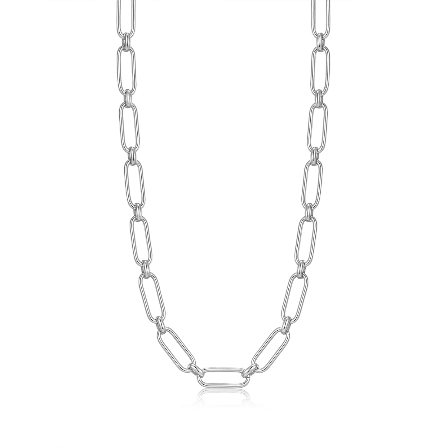 Ania Haie Silver Cable Connect Chunky Chain Necklace