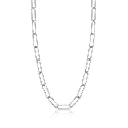 Ania Haie Silver Paperclip Chunky Chain Necklace