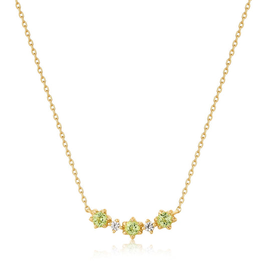 Ania Haie 14kt Gold Peridot and White Sapphire Necklace