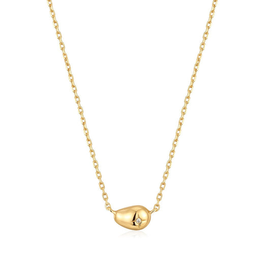 Ania Haie Gold Pebble Sparkle Necklace