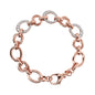 Bronzallure Oval Pave Chain Bracelet