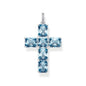 THOMAS SABO Heritage Aqua Stone Large Cross Pendant