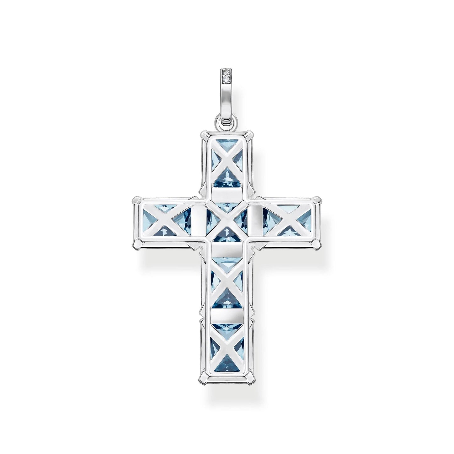 THOMAS SABO Heritage Aqua Stone Large Cross Pendant