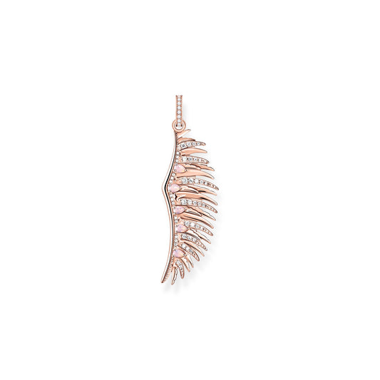 THOMAS SABO Pendant phoenix wing with pink stones rose gold