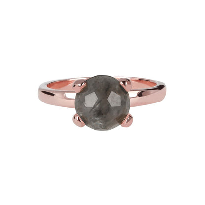 Bronzallure Small Solitaire Ring with Colourful Semi Precious Stone