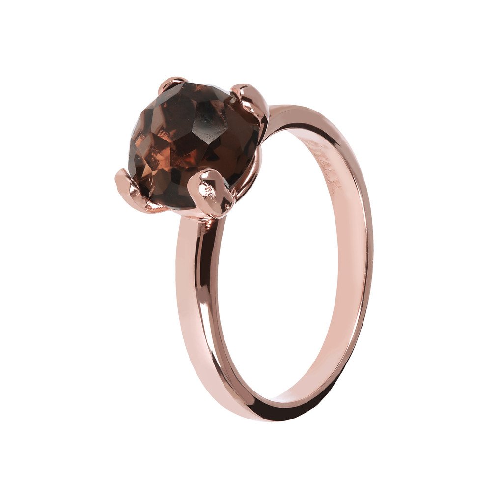 Bronzallure Small Solitaire Ring with Colourful Semi Precious Stone