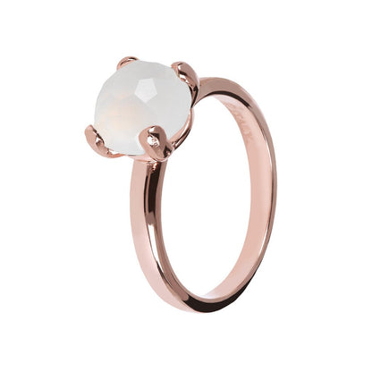 Bronzallure Small Solitaire Ring with Colourful Semi Precious Stone