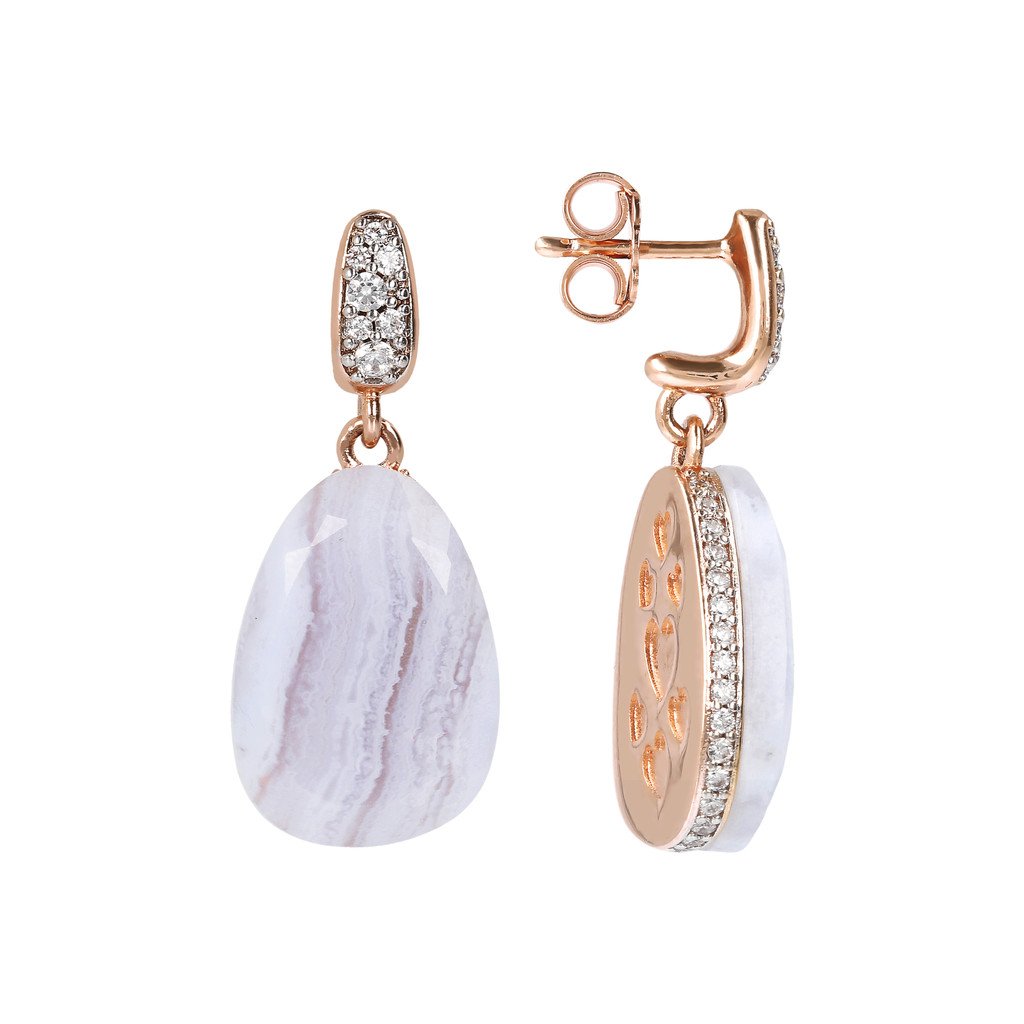 Bronzallure Preziosa Earrings With Natural Stone