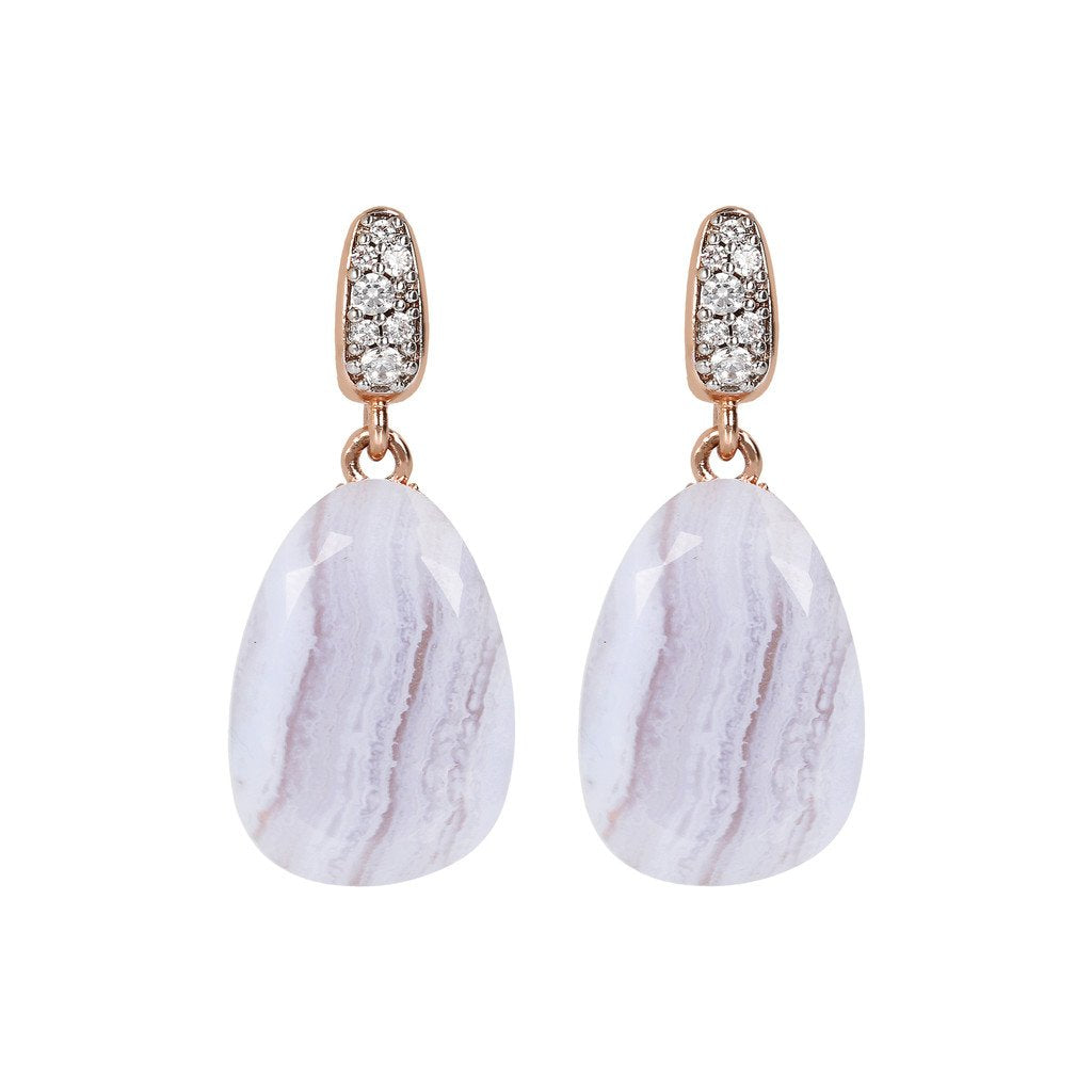 Bronzallure Preziosa Earrings With Natural Stone