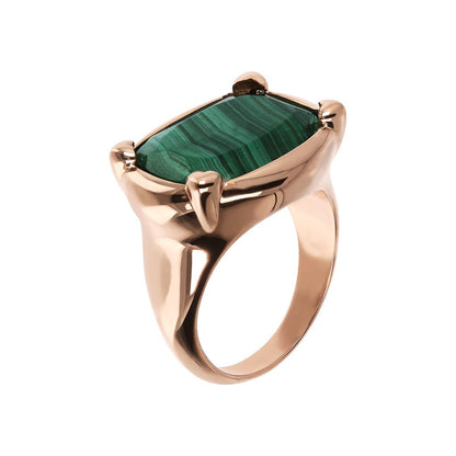 Bronzallure Queen Malachite Ring