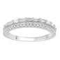 Two Row Ring with 0.33ct Diamonds in 9K White Gold