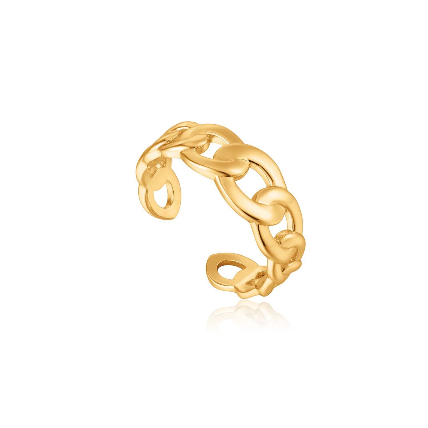 Ania Haie Curb Chain Adjustable Ring - Gold