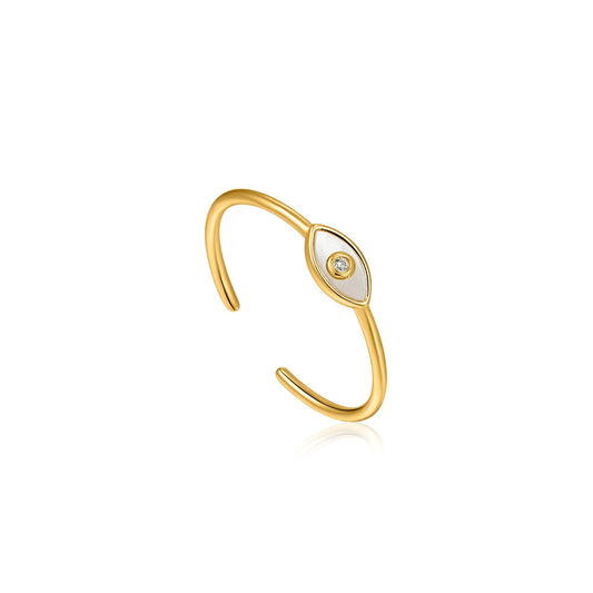 Ania Haie Evil Eye Gold Adjustable Ring