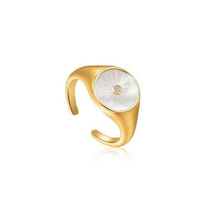 Ania Haie Eclipse Emblem Gold Adjustable Ring