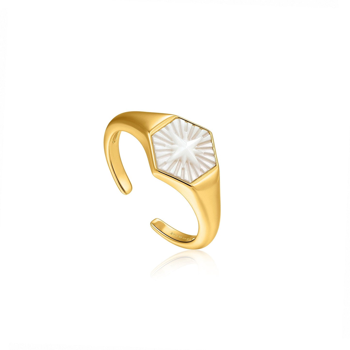 Ania Haie Compass Emblem Gold Adjustable Ring