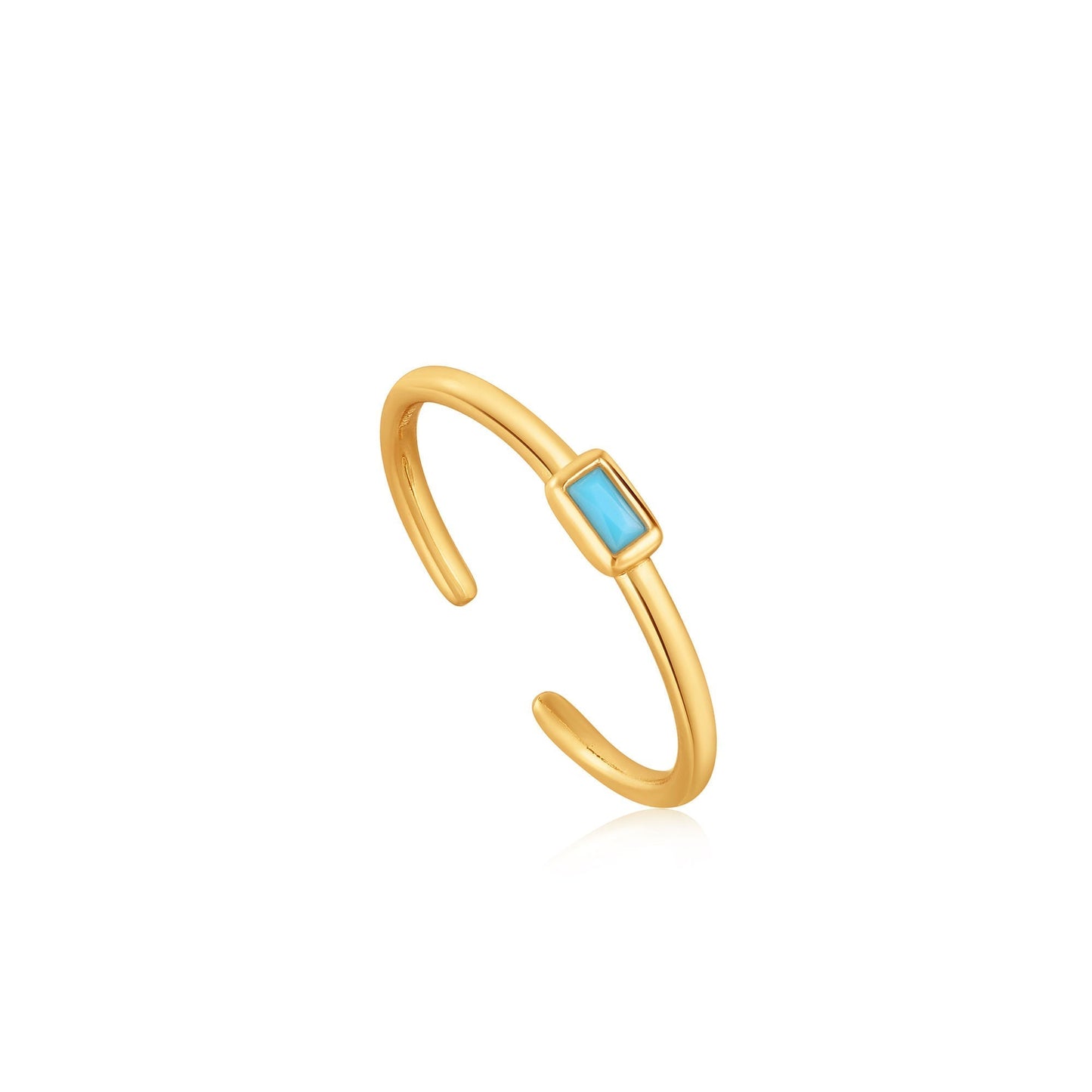 Ania Haie Turquoise Gold Band Adjustable Ring