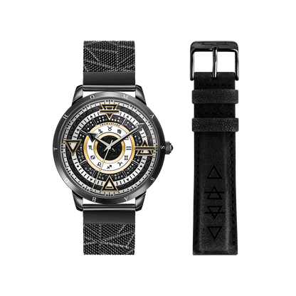 THOMAS SABO Elements of Nature Watch with black stones two-tone