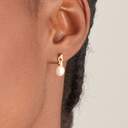 Ania Haie Gold Pearl Drop Stud Earrings