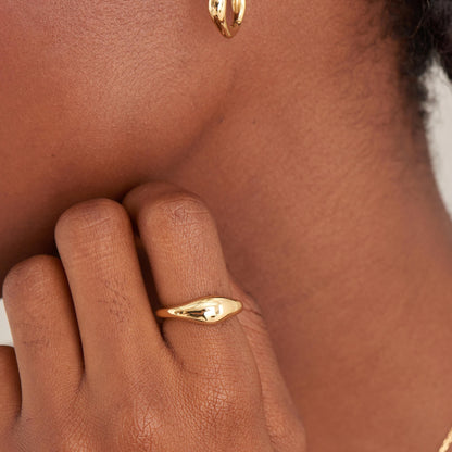 Ania Haie Gold Wave Adjustable Ring