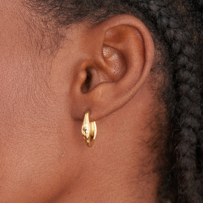 Ania Haie Gold Wave Huggie Hoop Earrings