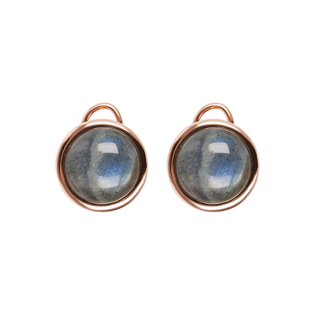 Bronzallure Stud Earrings with Natural Gems