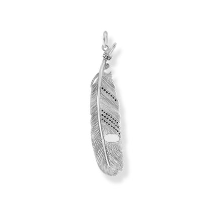 Thomas Sabo Charm Pendant Raven Feather Black