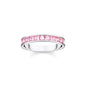 THOMAS SABO Heritage Pink Pave Silver Band Ring