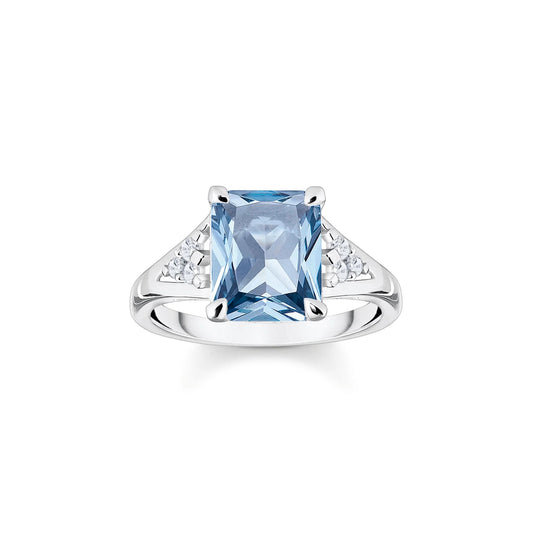 THOMAS SABO Heritage Aqua Silver Cocktail Ring