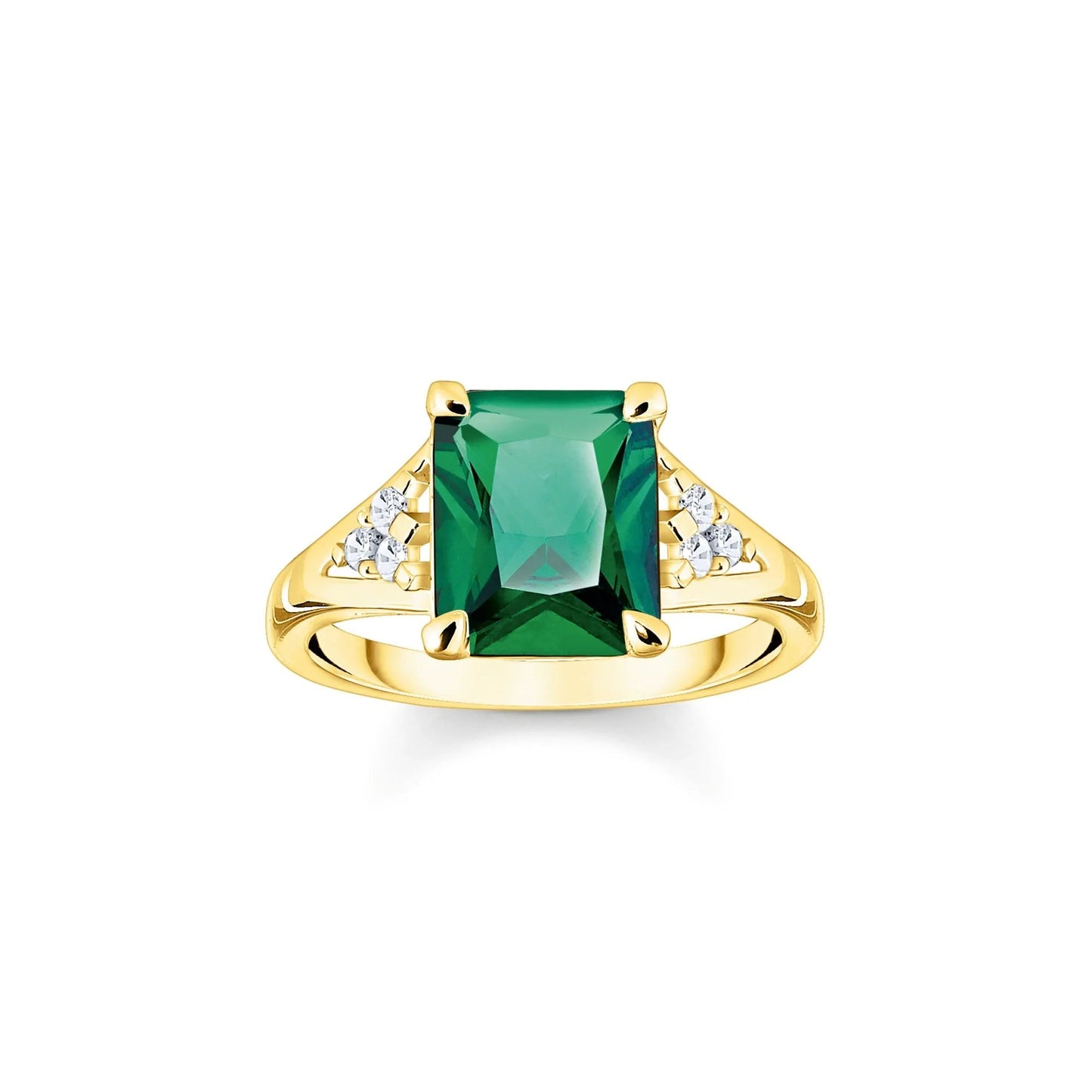 THOMAS SABO Heritage Green Cocktail Gold Ring