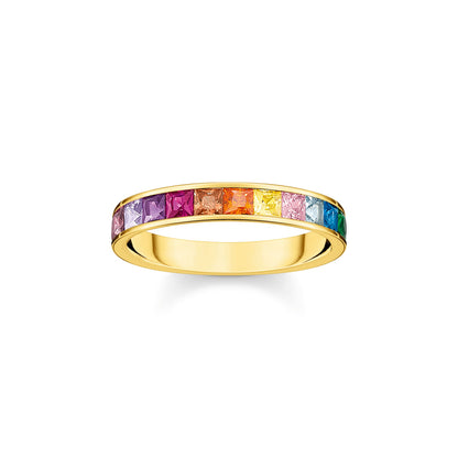 THOMAS SABO Ring colourful stones gold