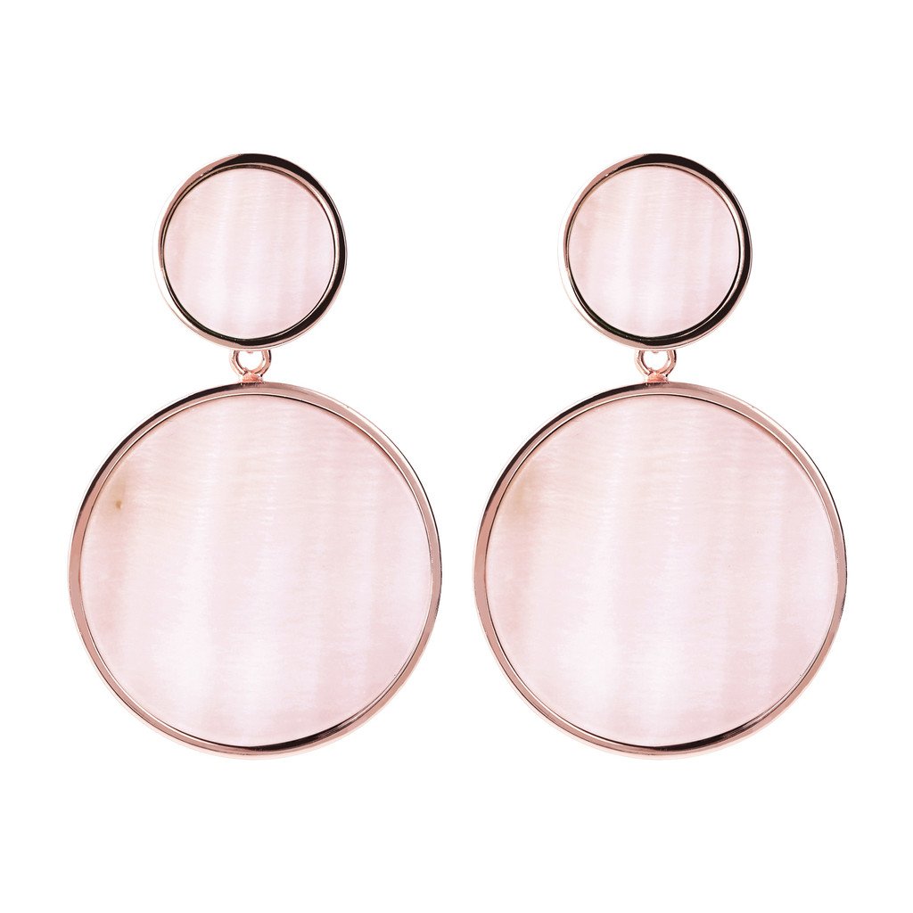 Bronzallure Two Discs Dangle Earrings