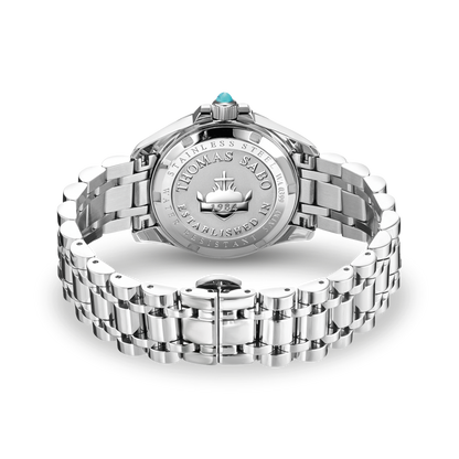 THOMAS SABO Mystic Island Watch with white stones and simulated turquoise silver