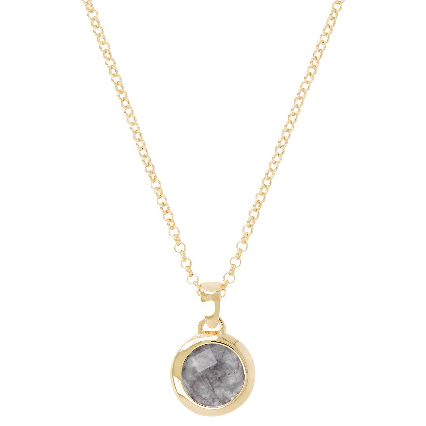 Bronzallure Golden Natural Stone Necklace