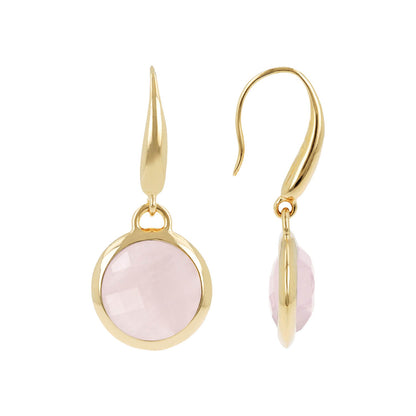 Bronzallure Golden Natural Stone Hook Earrings